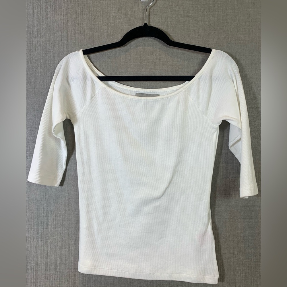 Vero Moda White Ribbed Off-Shoulder Top - Picture 2 of 7